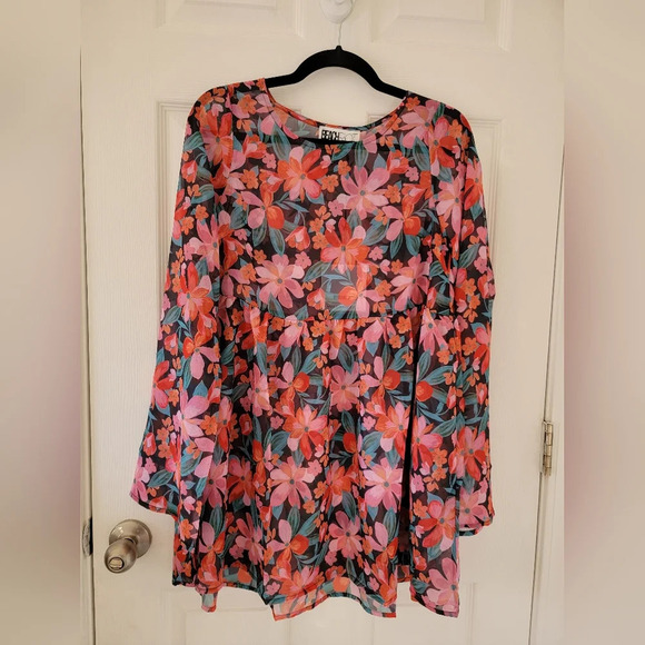 Beach Riot Joslyn Dress in Fiery Plumeria NEW - Picture 4 of 10